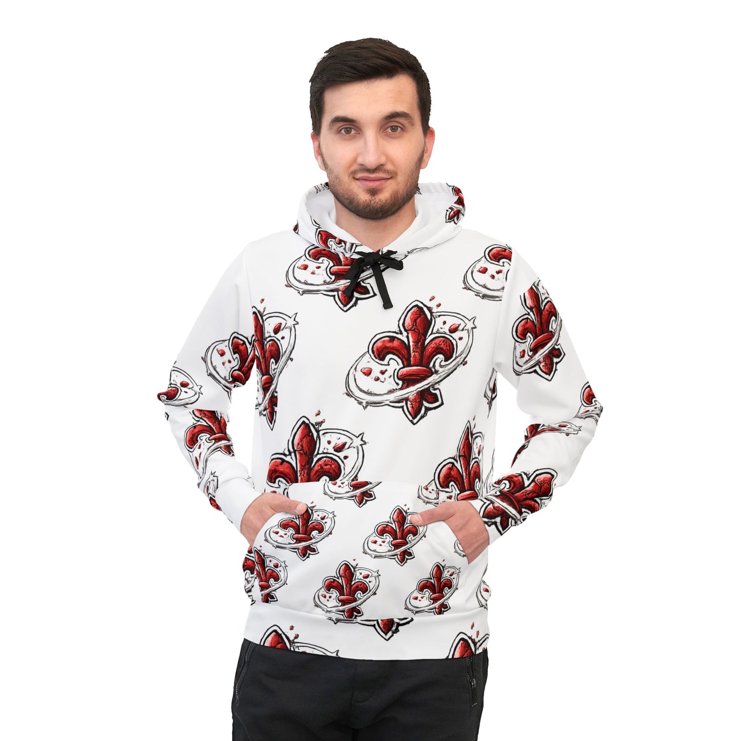 Patterned Athlete's Hoodie